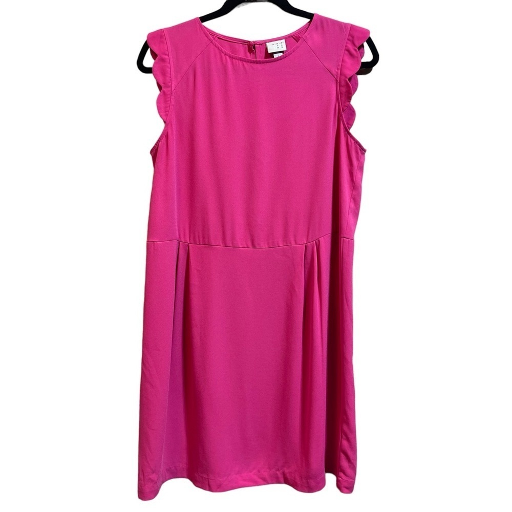 A New Day Scolloped Sleeves Pink Sheath Dress Women’s Size Small
